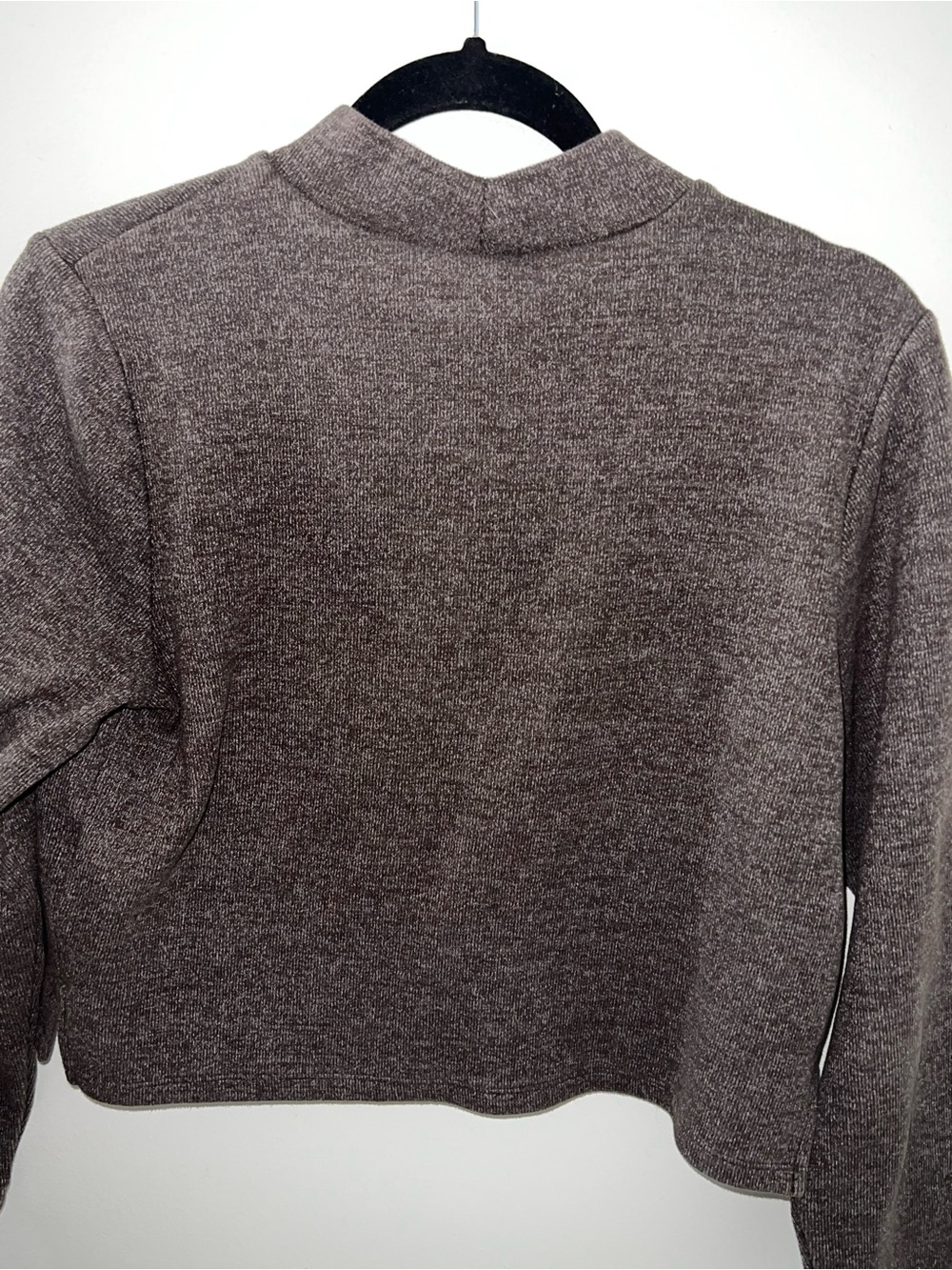 Old Navy Cropped Mock Neck Sweatshirt - Brown - Picture 7 of 9